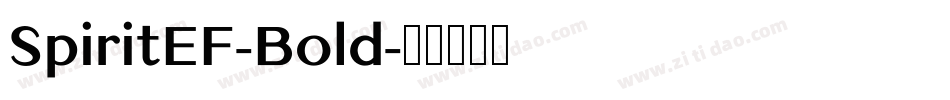 SpiritEF-Bold字体转换