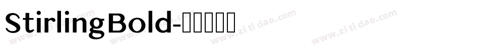 StirlingBold字体转换