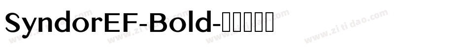 SyndorEF-Bold字体转换