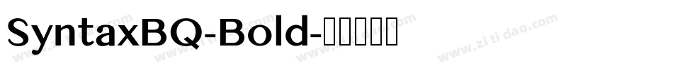 SyntaxBQ-Bold字体转换