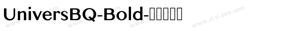 UniversBQ-Bold字体转换
