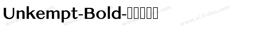 Unkempt-Bold字体转换