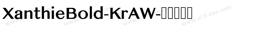 XanthieBold-KrAW字体转换