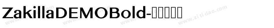 ZakillaDEMOBold字体转换