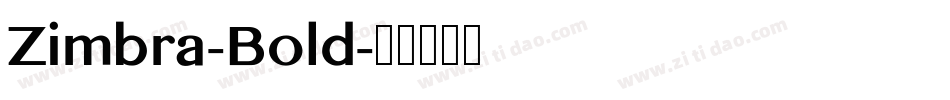Zimbra-Bold字体转换