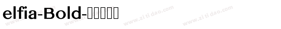 elfia-Bold字体转换