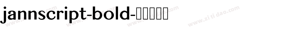 jannscript-bold字体转换