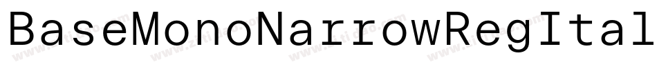 BaseMonoNarrowRegItalic字体转换