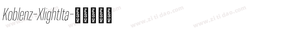 Koblenz-XlightIta字体转换