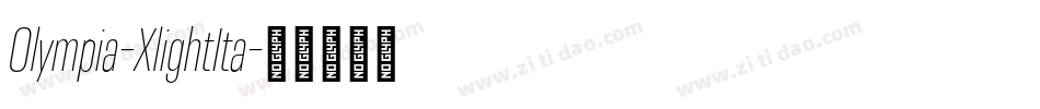 Olympia-XlightIta字体转换