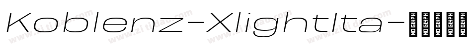 Koblenz-XlightIta字体转换