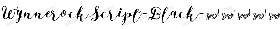 WynnerockScript-Black字体转换