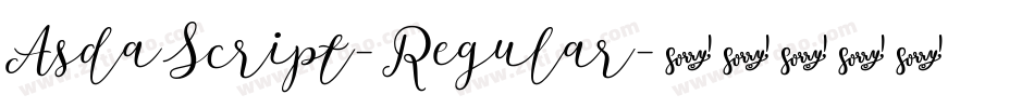 AsdaScript-Regular字体转换