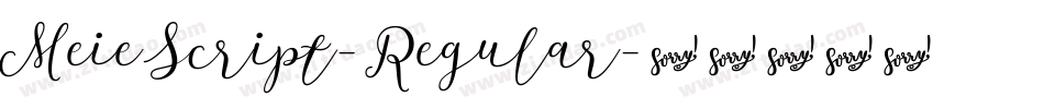 MeieScript-Regular字体转换