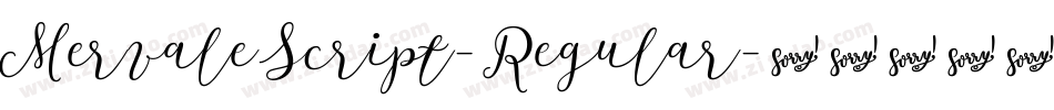 MervaleScript-Regular字体转换