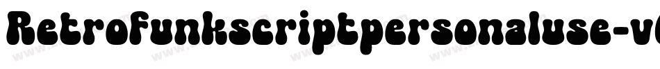 Retrofunkscriptpersonaluse-v6XO字体转换