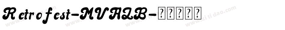 Retrofest-MVAZB字体转换