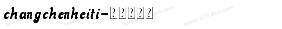 changchenheiti字体转换