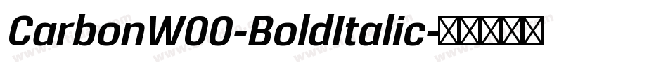 CarbonW00-BoldItalic字体转换