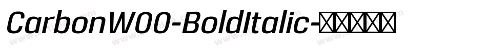 CarbonW00-BoldItalic字体转换