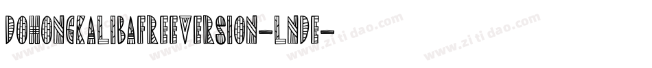 DohongKalibaFreeVersion-lnde字体转换