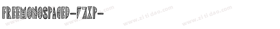 FreeMonospaced-7ZXP字体转换