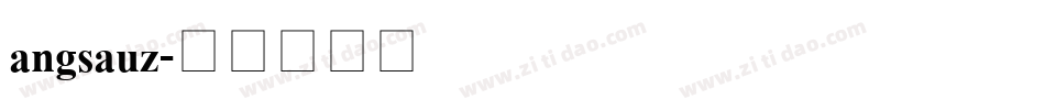 angsauz字体转换
