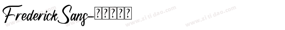 FrederickSans字体转换