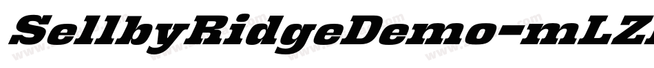 SellbyRidgeDemo-mLZL5字体转换