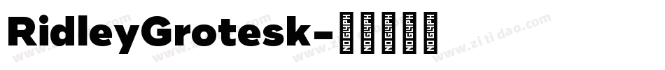 RidleyGrotesk字体转换