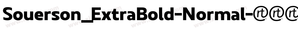 Souerson_ExtraBold-Normal字体转换