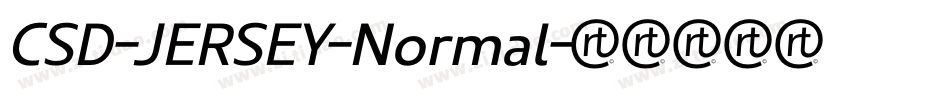 CSD-JERSEY-Normal字体转换