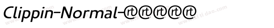 Clippin-Normal字体转换 Clippin-Normal字体转换