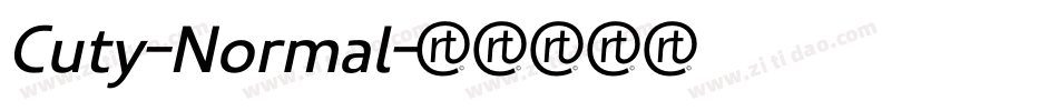Cuty-Normal字体转换 Cuty-Normal字体转换