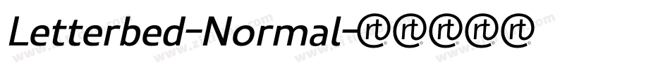 Letterbed-Normal字体转换