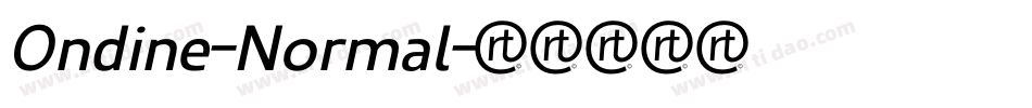 Ondine-Normal字体转换