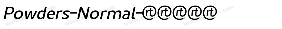 Powders-Normal字体转换