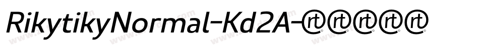 RikytikyNormal-Kd2A字体转换