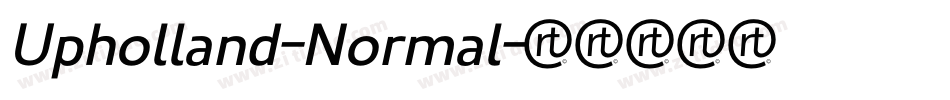 Upholland-Normal字体转换