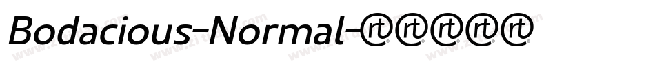 Bodacious-Normal字体转换
