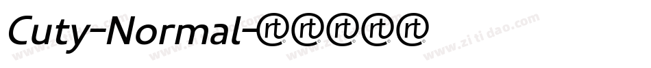 Cuty-Normal字体转换 Cuty-Normal字体转换