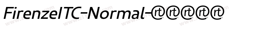 FirenzeITC-Normal字体转换
