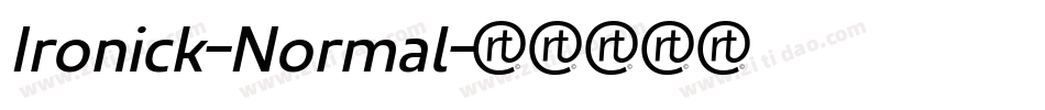 Ironick-Normal字体转换
