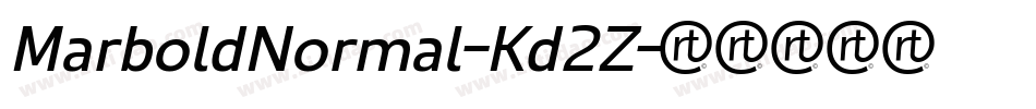 MarboldNormal-Kd2Z字体转换