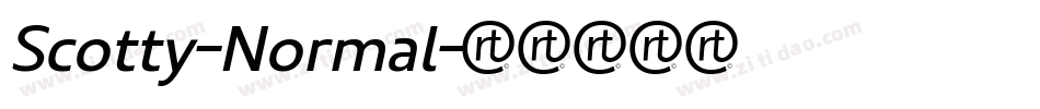 Scotty-Normal字体转换