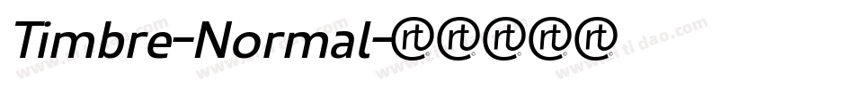 Timbre-Normal字体转换