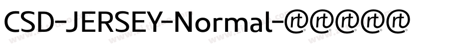 CSD-JERSEY-Normal字体转换