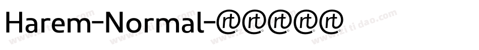 Harem-Normal字体转换 Harem-Normal字体转换