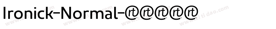 Ironick-Normal字体转换