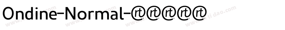 Ondine-Normal字体转换